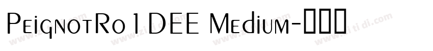PeignotRo1DEE Medium字体转换